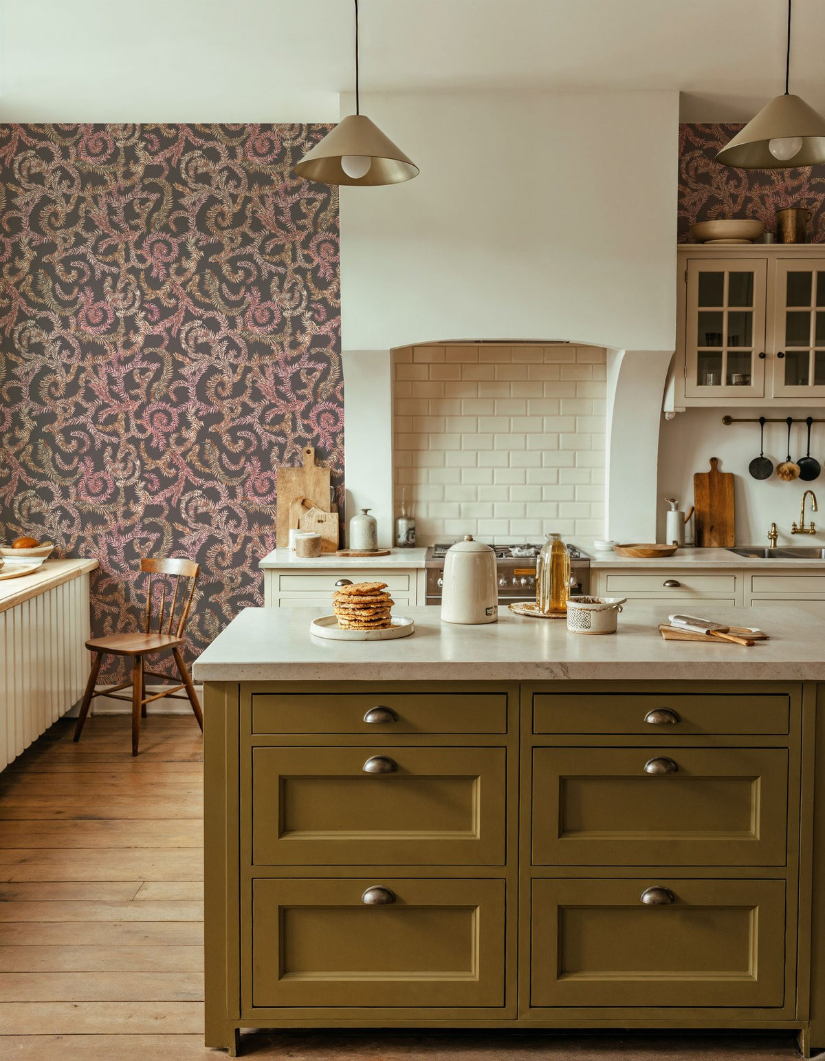 Olive Tree, Mauve Mural Wallpaper - room preview 04