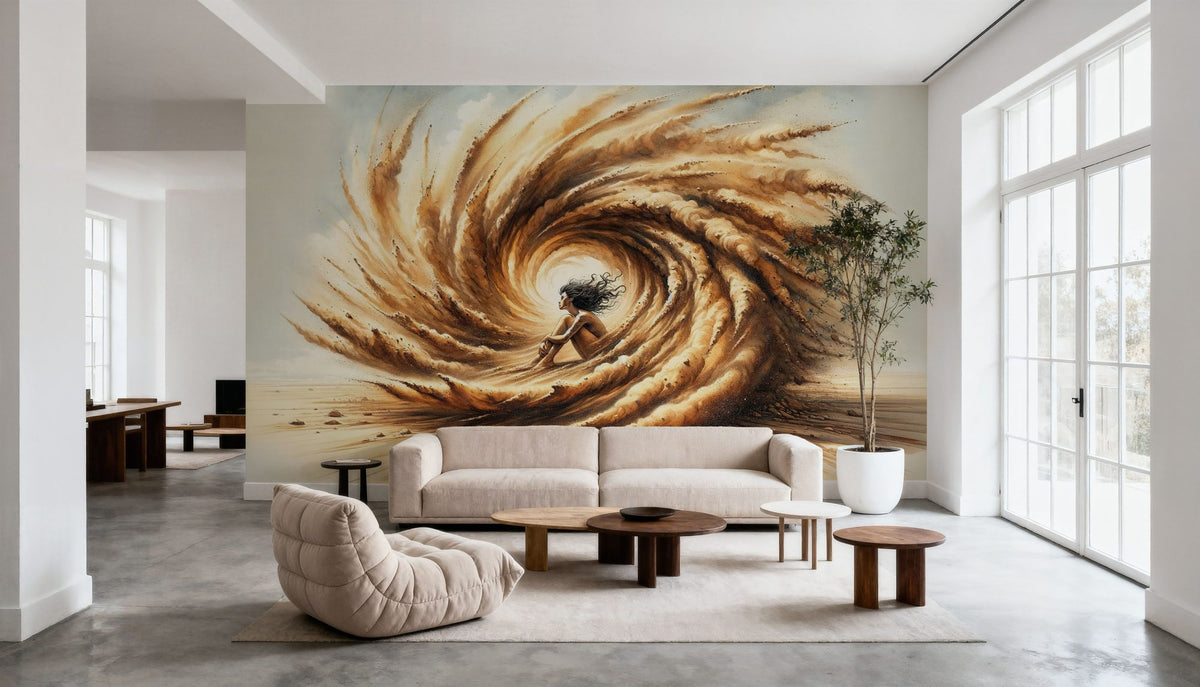Desert Tempest's Embrace Mural Wallpaper - room preview 04