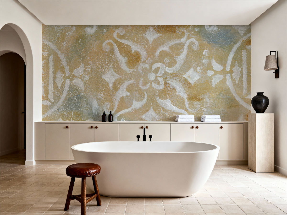 Gold Tapestry Mural Wallpaper - room preview 04
