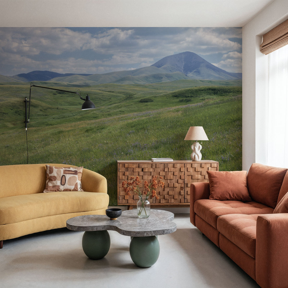 Wildflower Trail Mural Wallpaper - room preview 04