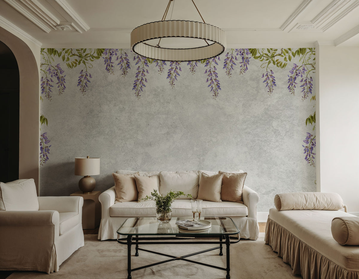 Welcome to Our Theatre, Gray Mural Wallpaper - room preview 04