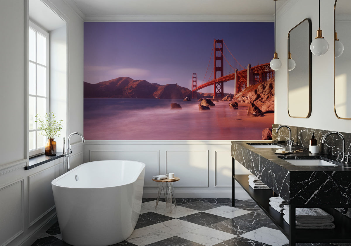 Golden Gate Serenity Mural Wallpaper - room preview 04