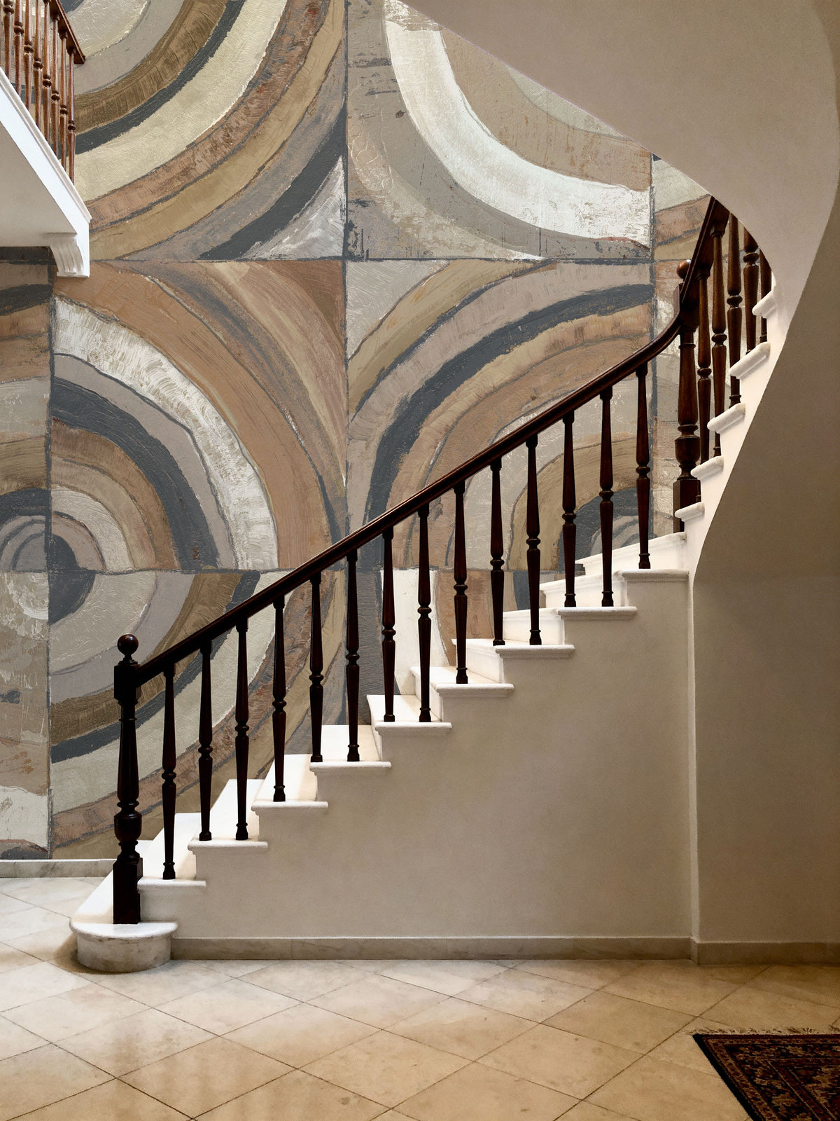 The Center I Abstract Dark Mural Wallpaper - room preview 04