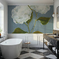 Dusty Blue Hydrangea I Mural Wallpaper - room preview 04