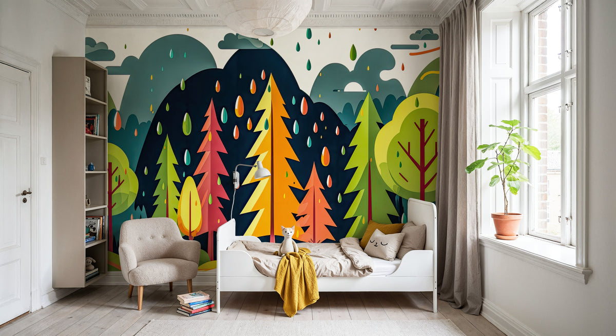 Fantasy Forest Fall Mural Wallpaper - room preview 04