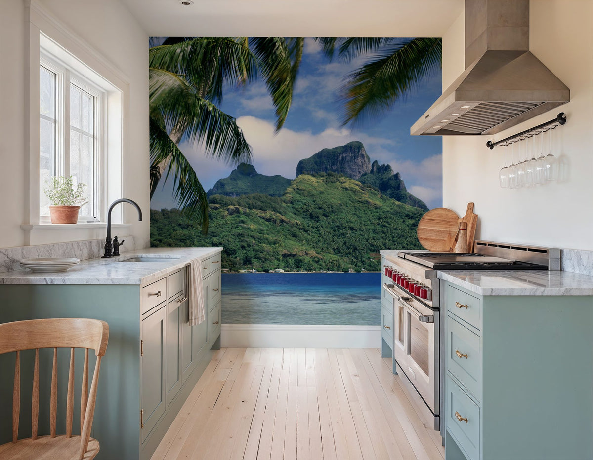 Island Paradise Palms Mural Wallpaper - room preview 04