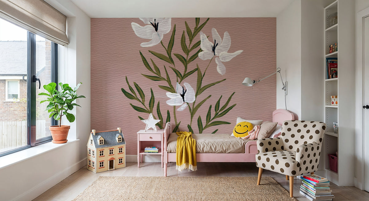 Pretty Little Flower IV Mural Wallpaper - room preview 04