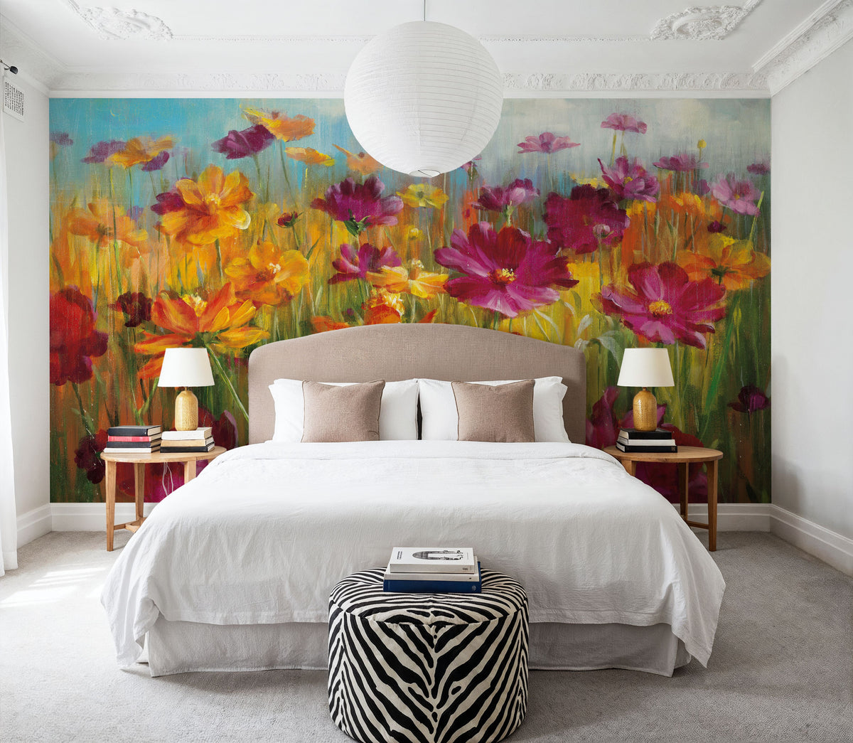 Cosmos in the Field Mural Wallpaper - room preview 04