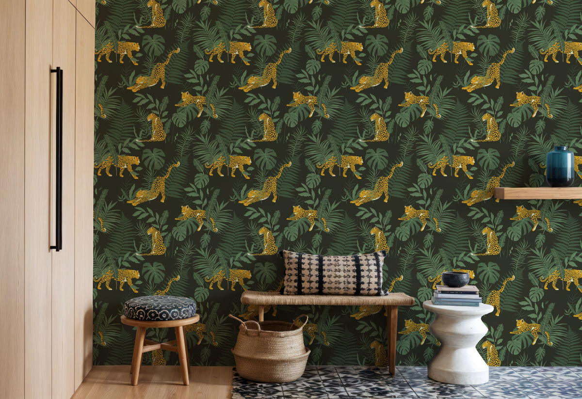 Leopard Stretch Mural Wallpaper - room preview 04