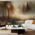 Misty Forest Escape Mural Wallpaper - room preview 04