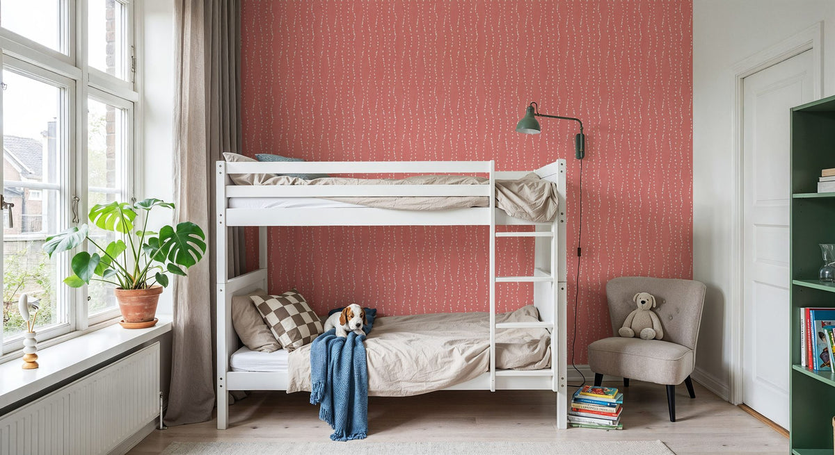 Coastal Dripping Red Mural Wallpaper - room preview 04