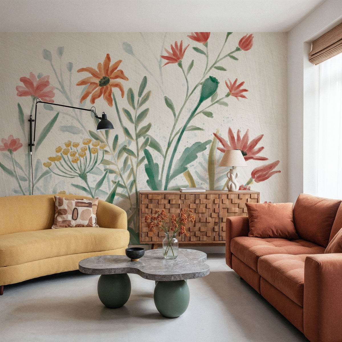 Wildflower in the Wild Mural Wallpaper - room preview 04