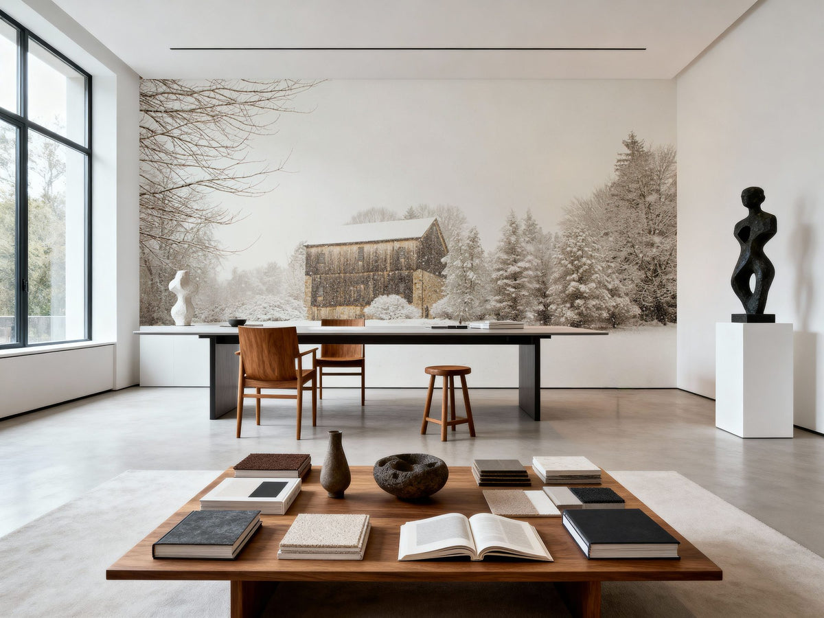 First Snow Mural Wallpaper - room preview 04