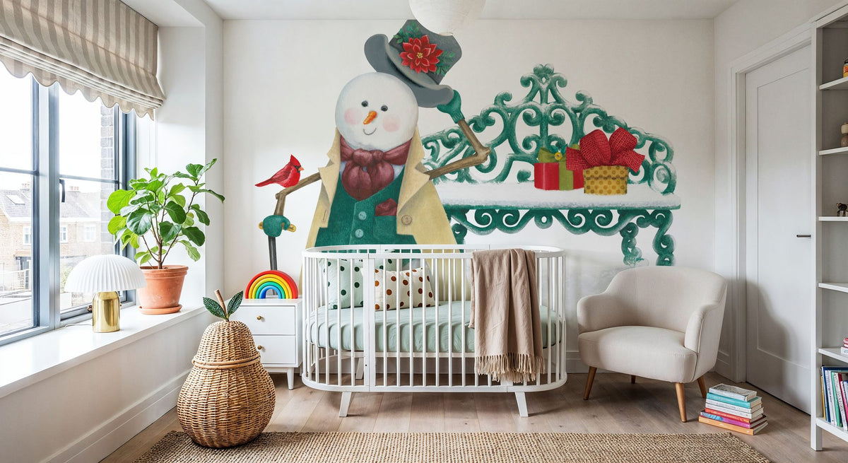 Main Street Christmas XII Mural Wallpaper - room preview 04