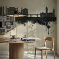 Spokane Washington Skyline Concrete Mural Wallpaper - room preview 04