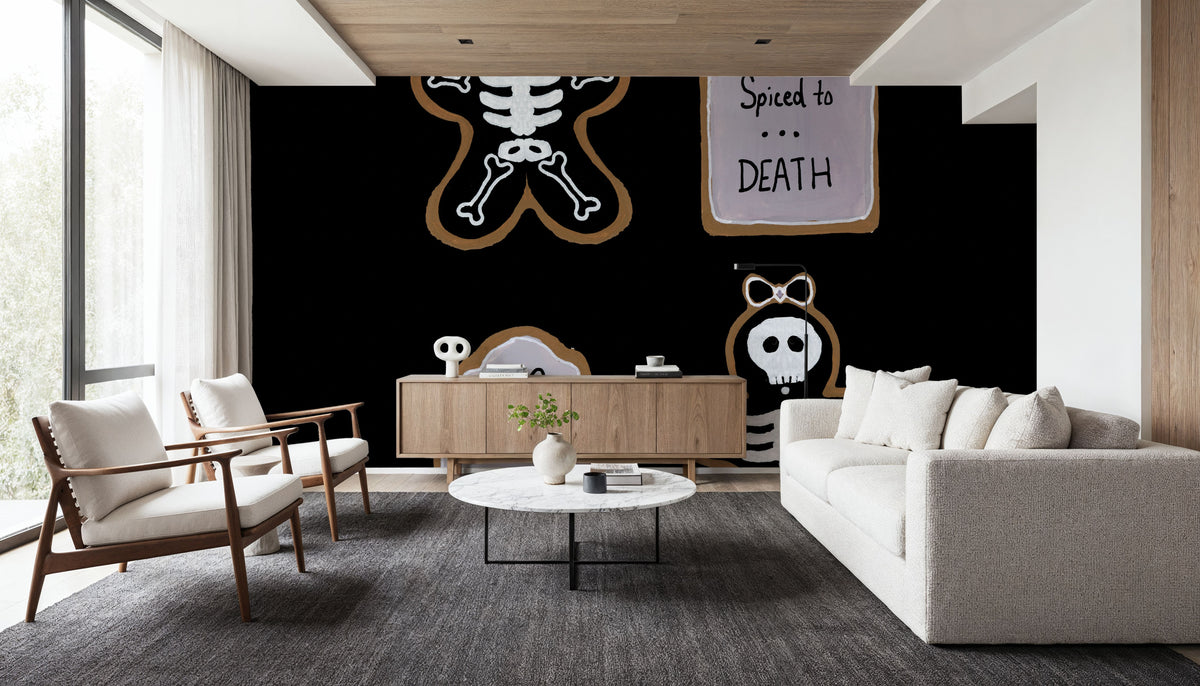 Spooky Gingerbread Manor VII Mural Wallpaper - room preview 04