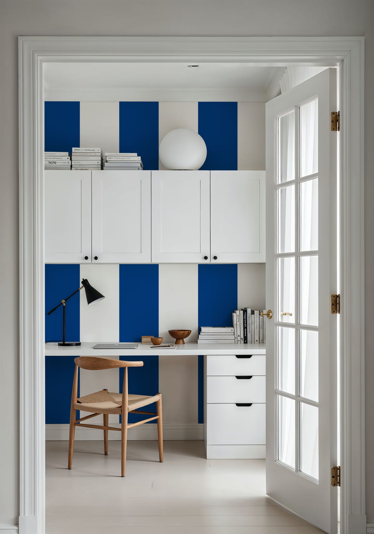 Circus Stripes, Blueberry Mural Wallpaper - room preview 04