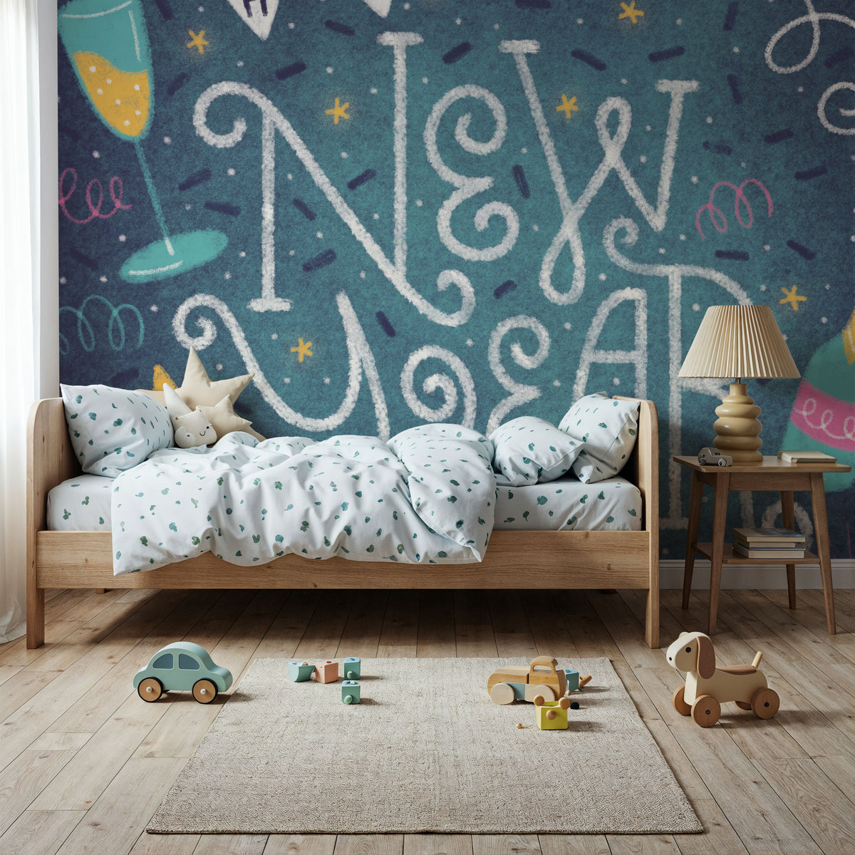 Happy New Year Mural Wallpaper - room preview 04