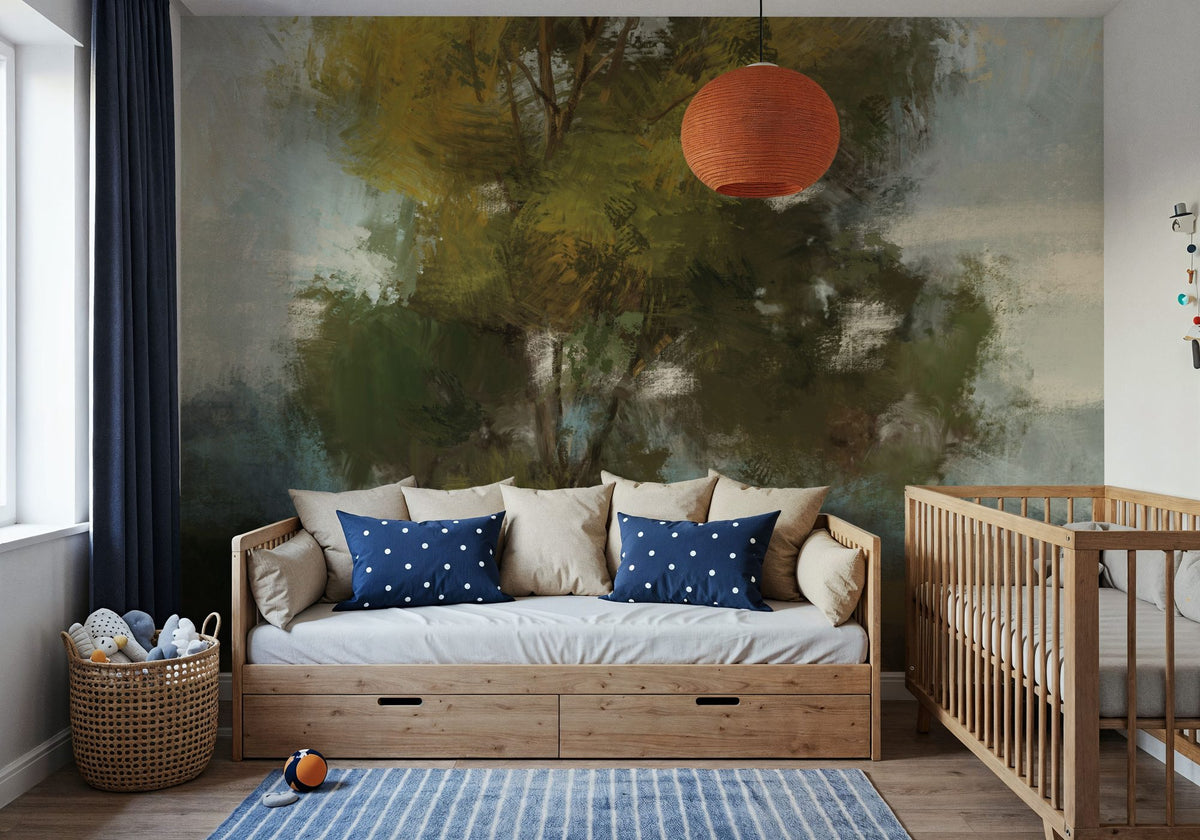 Pair of Trees I Mural Wallpaper - room preview 04