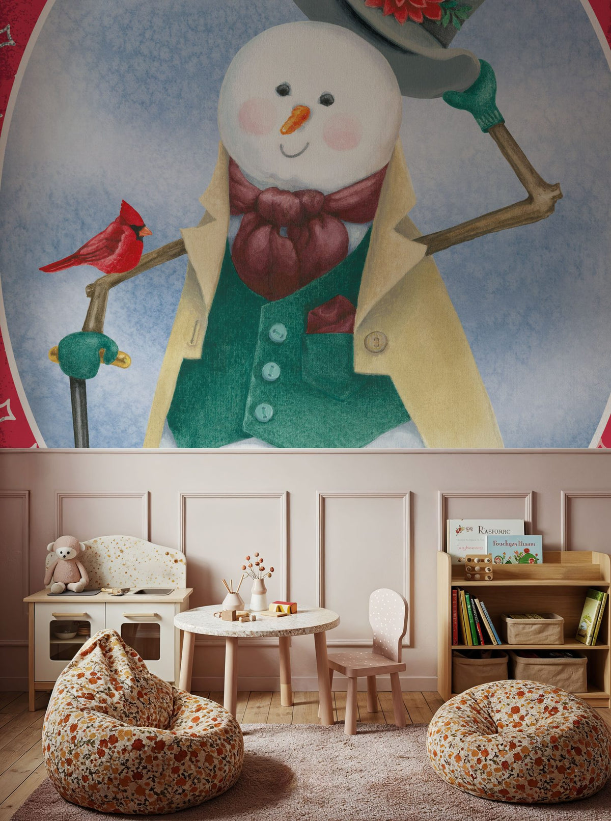 Main Street Christmas VI Mural Wallpaper - room preview 04