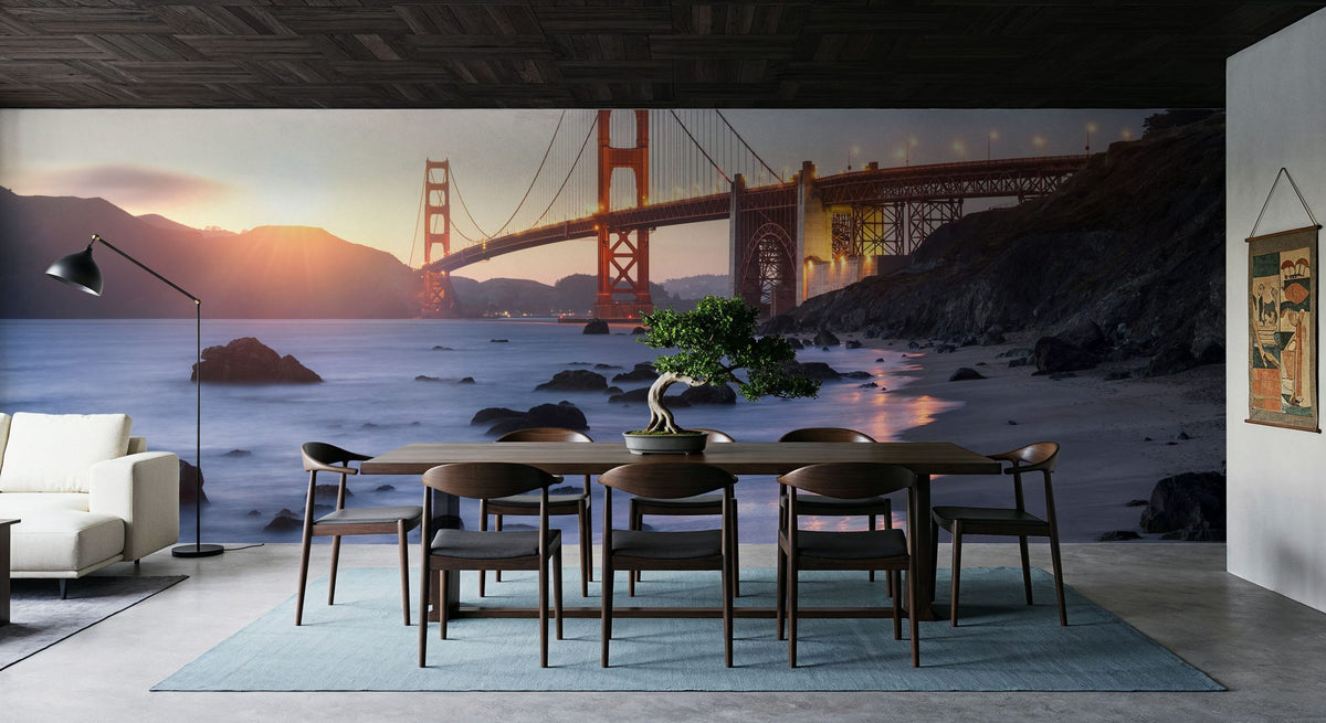 Golden Gate Bridge From Marshall Beach Pt. II Mural Wallpaper - room preview 04