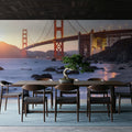 Golden Gate Bridge From Marshall Beach Pt. II Mural Wallpaper - room preview 04