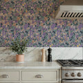 Floral Blossom Viola Mural Wallpaper - room preview 04