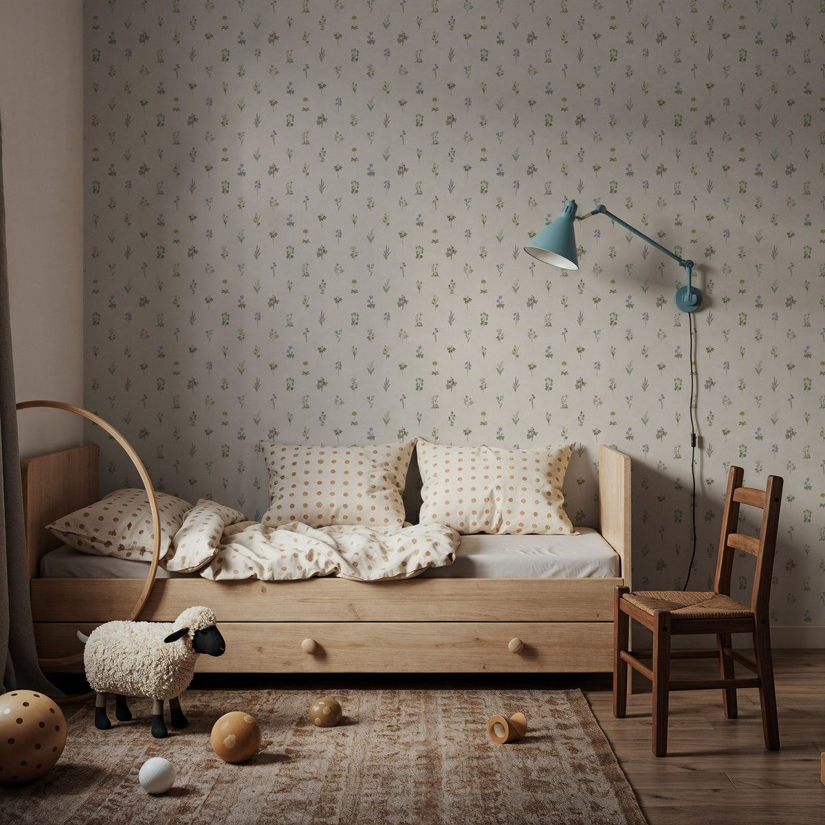 Nordic Flora Petite, Cloud Mural Wallpaper - room preview 04