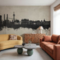 Galaţi Romania Skyline Concrete Mural Wallpaper - room preview 04