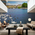 Riverside Swans Mural Wallpaper - room preview 04