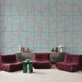 Linear Drift, Sky & Pink Mural Wallpaper - room preview 04