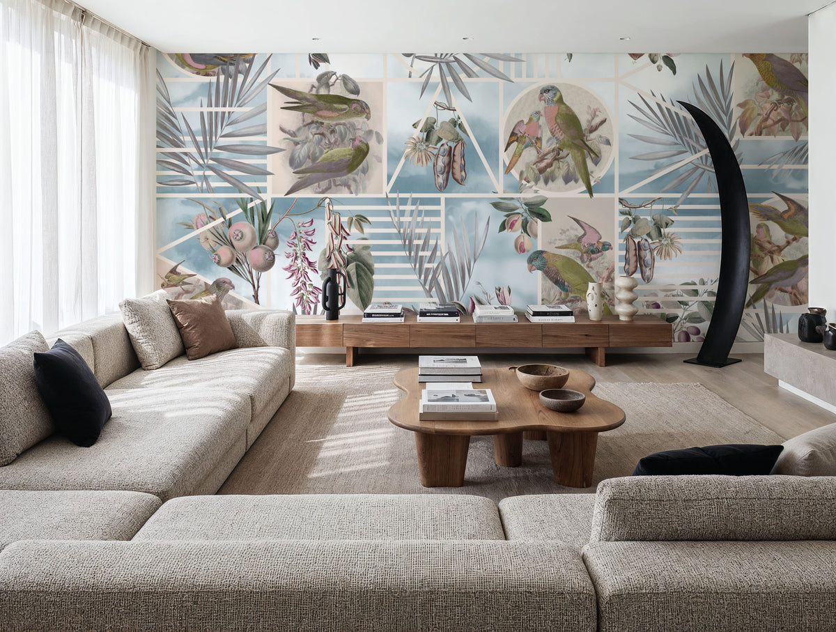 Parrots Study Mural Wallpaper - Edition 4 - room preview 04