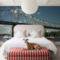 Tranquil Bridge Crossing Mural Wallpaper - room preview 04