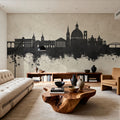 Valletta Malta Skyline Concrete Mural Wallpaper - room preview 04