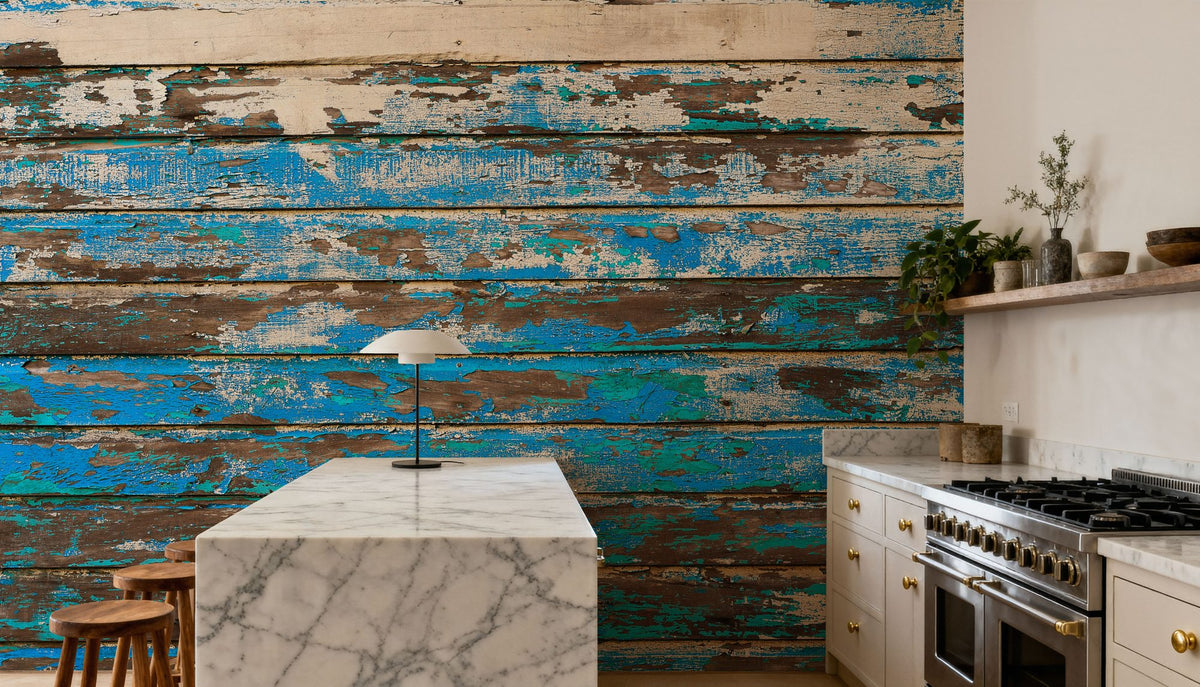 Coastal Weathered Boards Mural Wallpaper - room preview 04