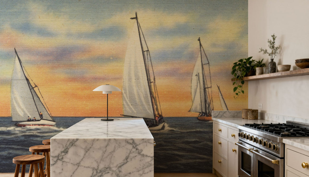 Greetings From the Sea Mural Wallpaper - room preview 04