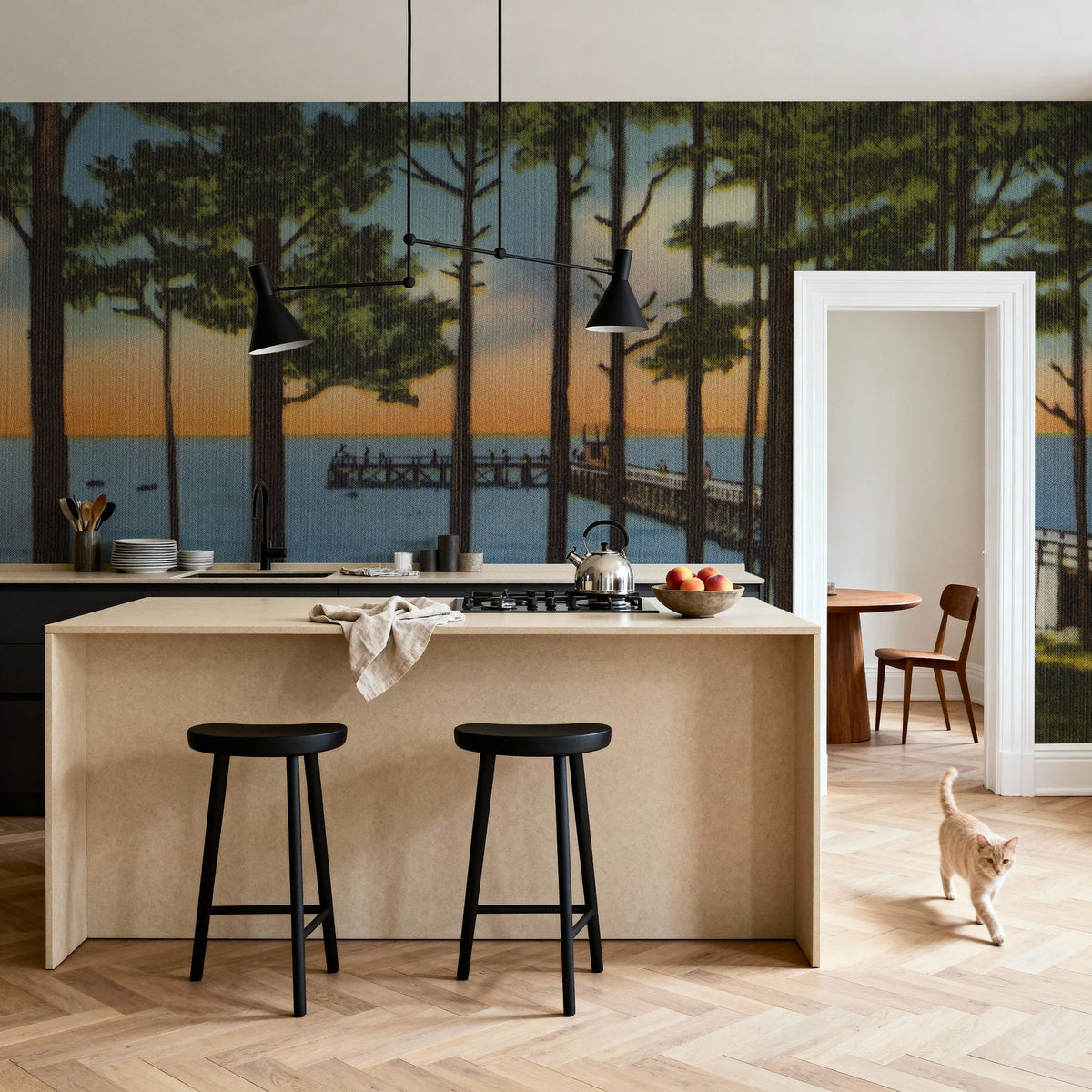 Greetings From Wilson Beach Mural Wallpaper - room preview 04