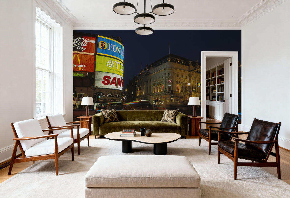 Neon Metropolis Mural Wallpaper - room preview 04