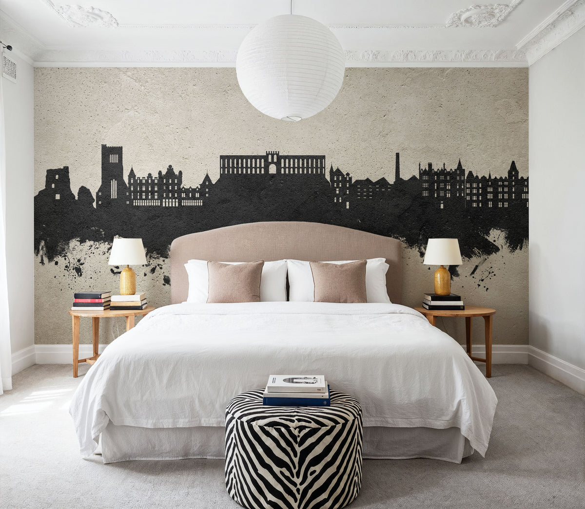 Oban Scotland Skyline Concrete Mural Wallpaper - room preview 04