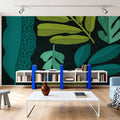 Plant Toss I Mural Wallpaper - room preview 04