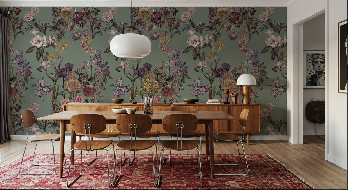 Floral Gaze, Laurel Mural Wallpaper - room preview 04