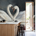 Swan Lake Mural Wallpaper - Neutral Tone - room preview 04