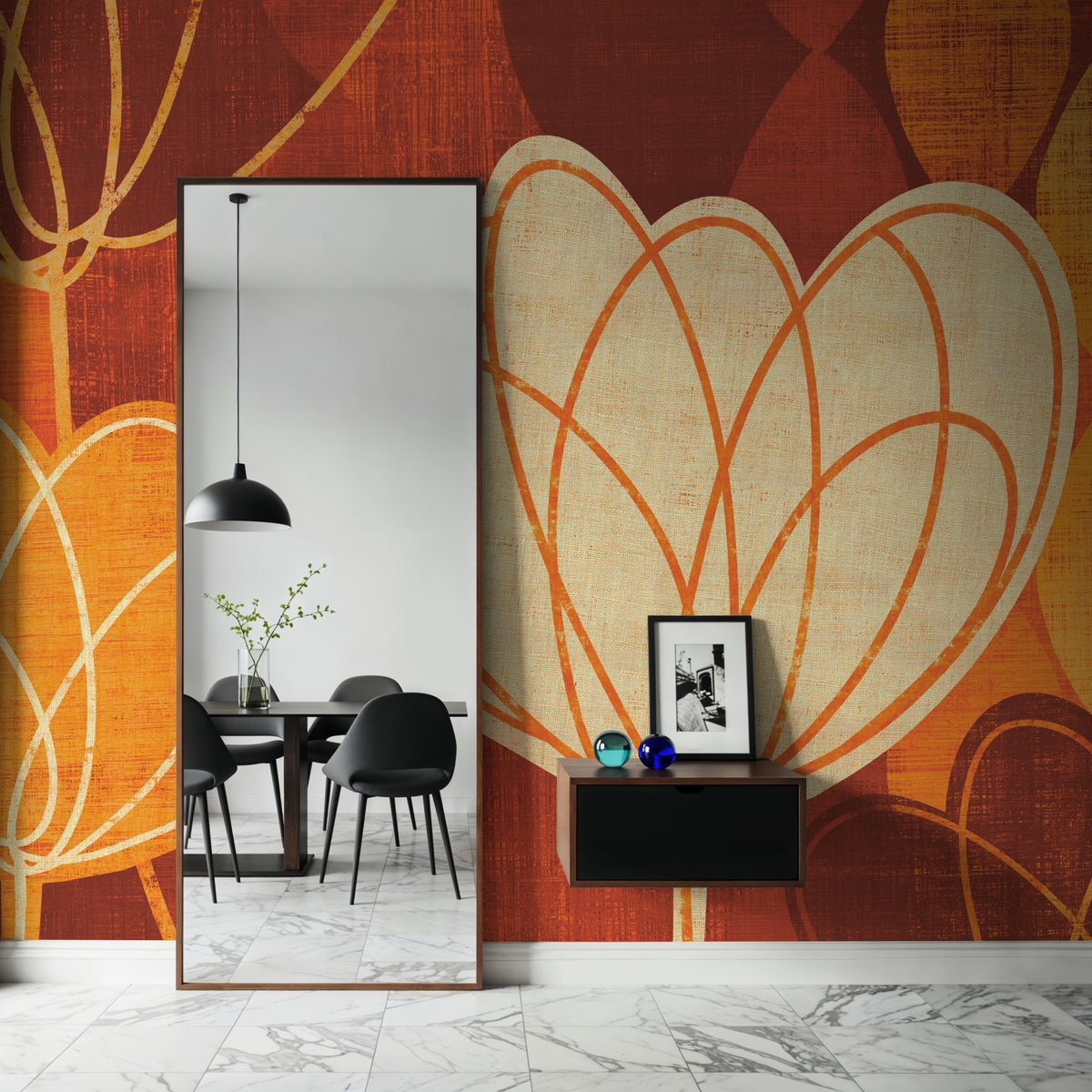 Spring Tulips Warm Mural Wallpaper - room preview 04