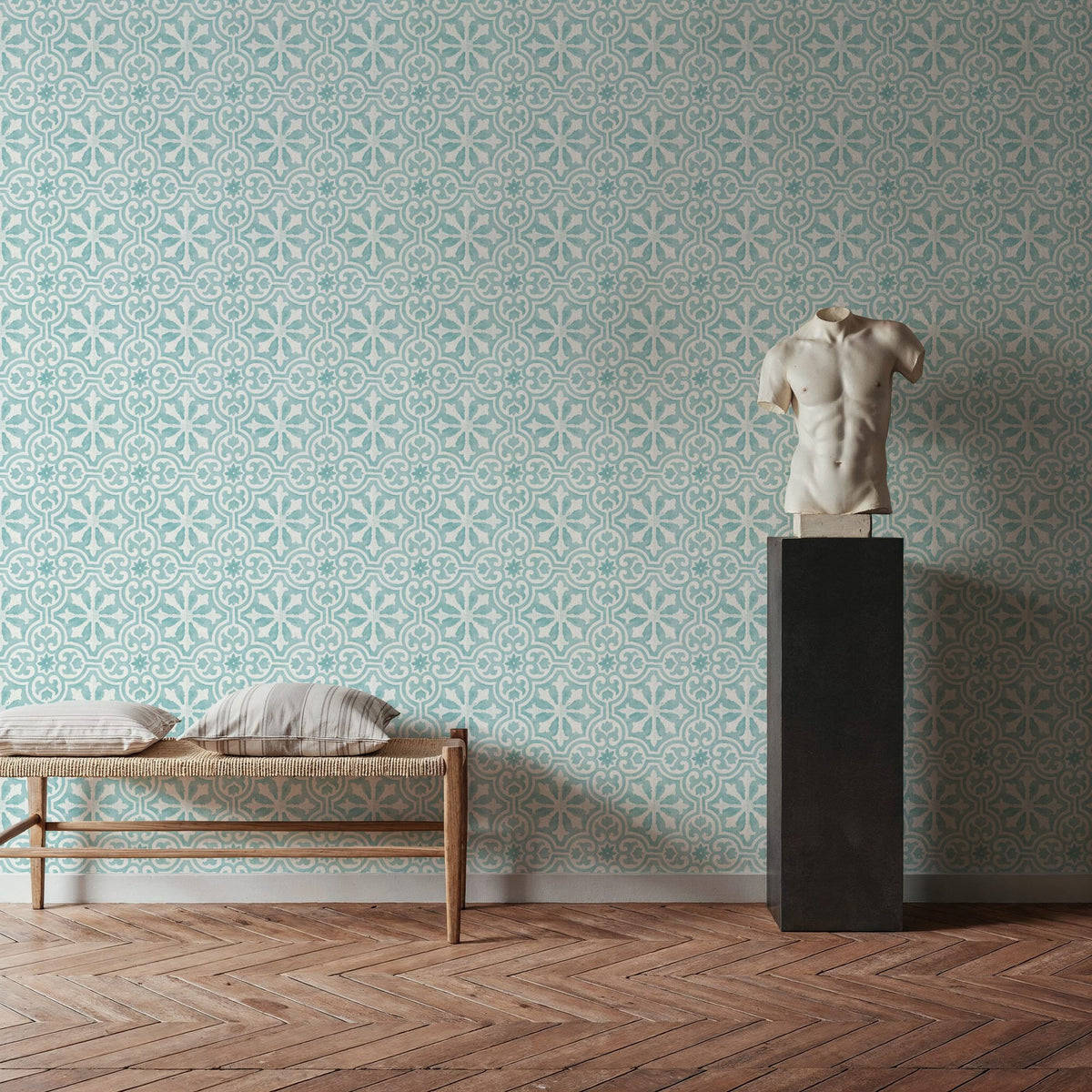 Ocean Dreams Turqouise Mural Wallpaper - room preview 04