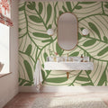 Leaf Lines Mural Wallpaper - room preview 04