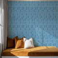 Coastal Signals Blue Mural Wallpaper - room preview 04