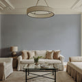 Faux Sand Stucco Finish, Ice Blue Mural Wallpaper - room preview 04