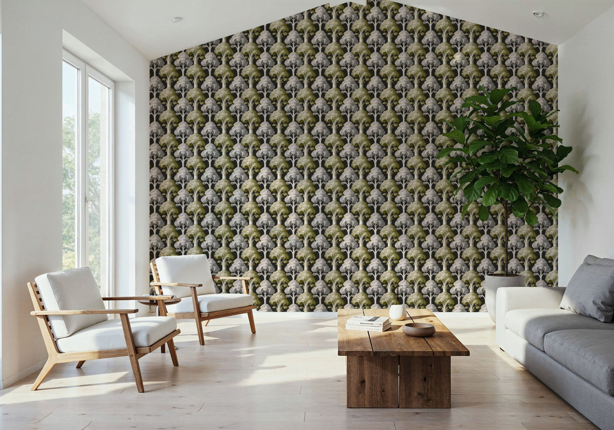 Eat Your Greens, Olive Mural Wallpaper - room preview 04