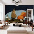Pear and Orange Mural Wallpaper - room preview 04
