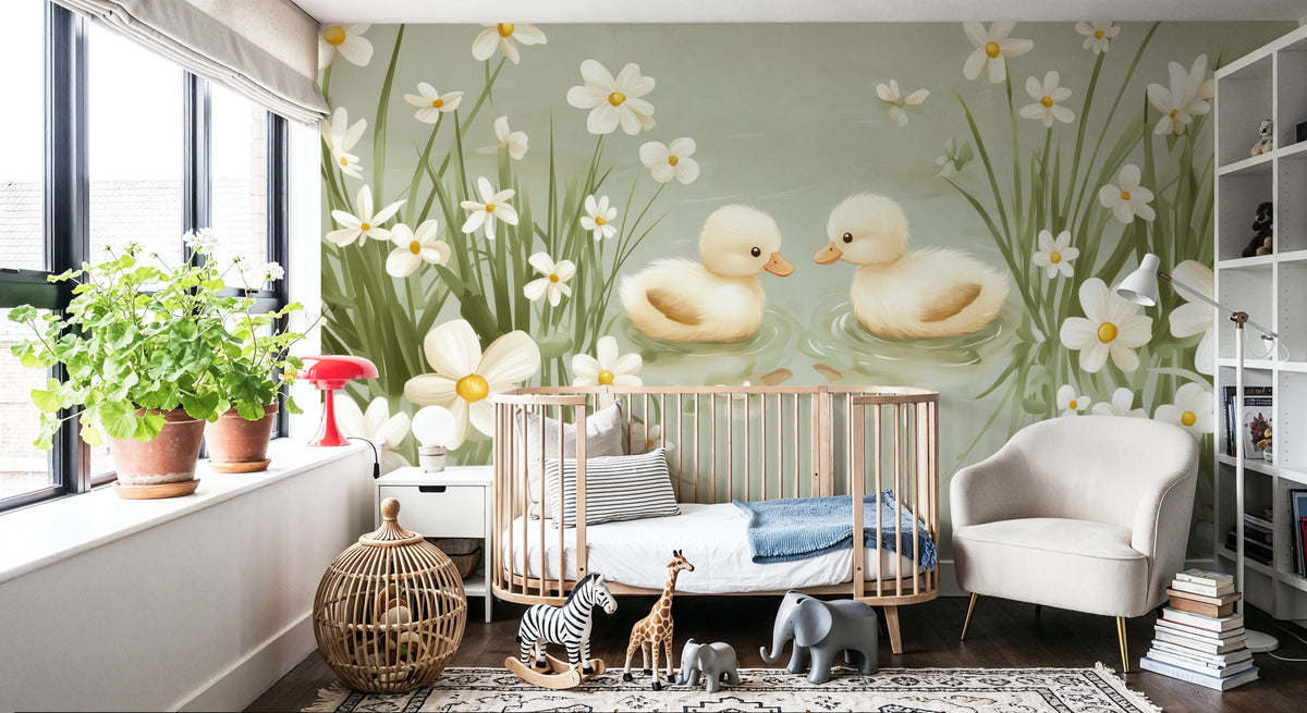 Endearing Ducklings Mural Wallpaper - room preview 04
